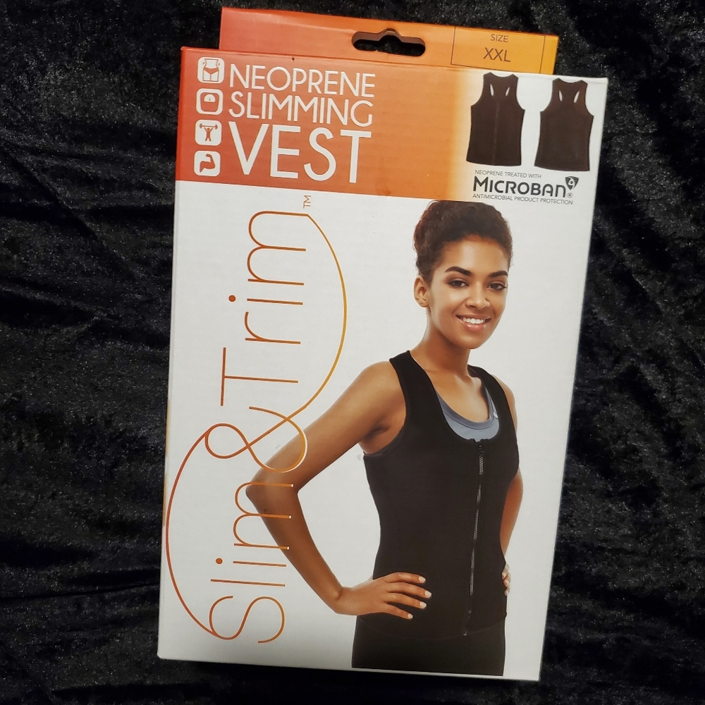 Xxl NWT Slim And Trim Neoprene Vest Racerback Zip Up